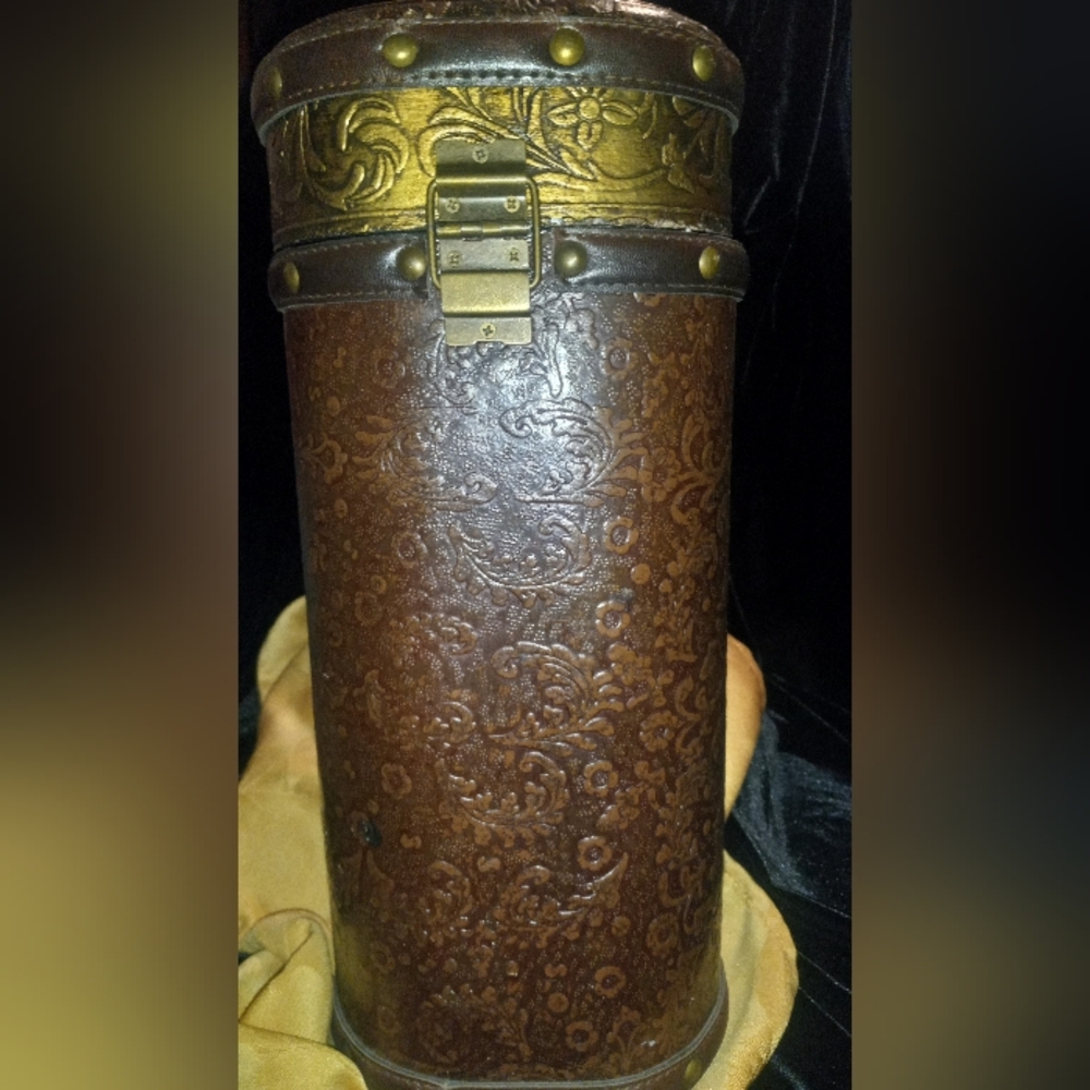 Leather Container 14"x 6"x 5"x